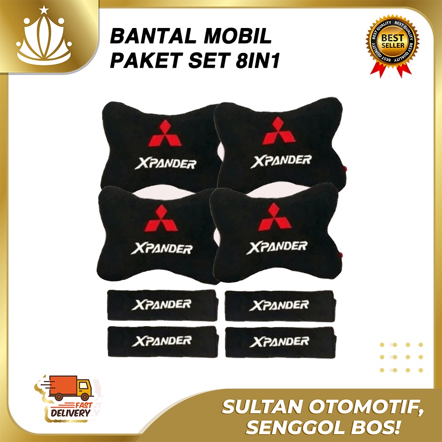 Bantal Jok Mobil XPANDER Set 8 PC / Bantal Leher Mobil XPANDER 8 PC PROMO MURAH