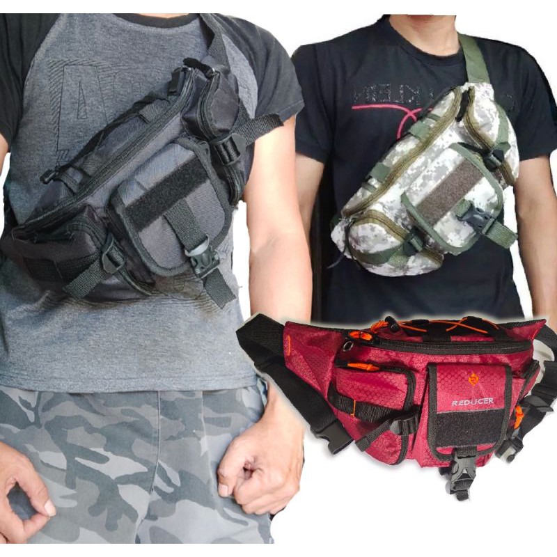 tas selempang pria waistbag - waist bag tactical army look crossbody