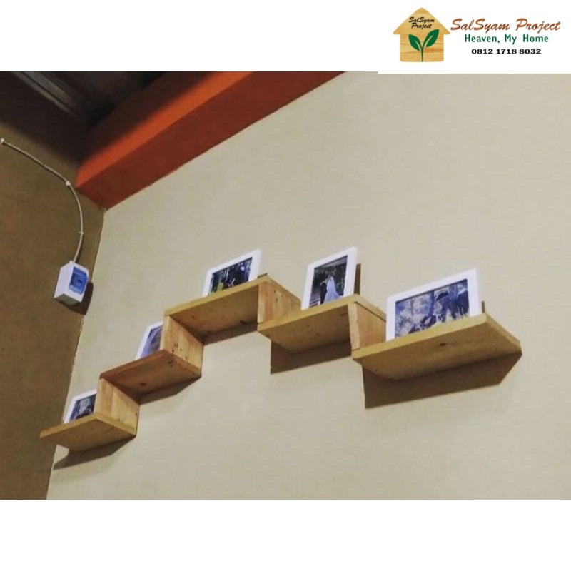 Rak Dinding Kayu Bersusun Tangga Rak Buku Rak Pot Tanaman Rak kaktus sukulen