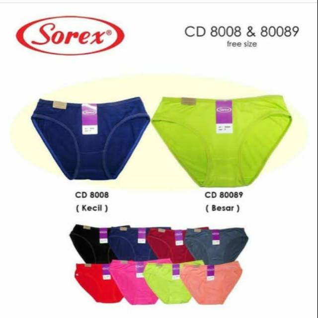 Cd 8008 & 80089 celana dalam sorex