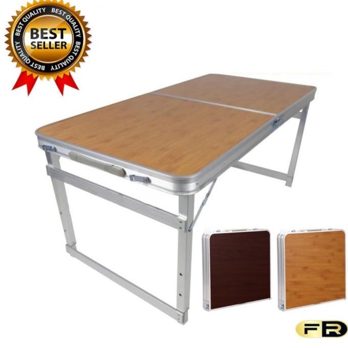 Meja lipat portable | Meja lipat koper kaki persegi |Meja koper