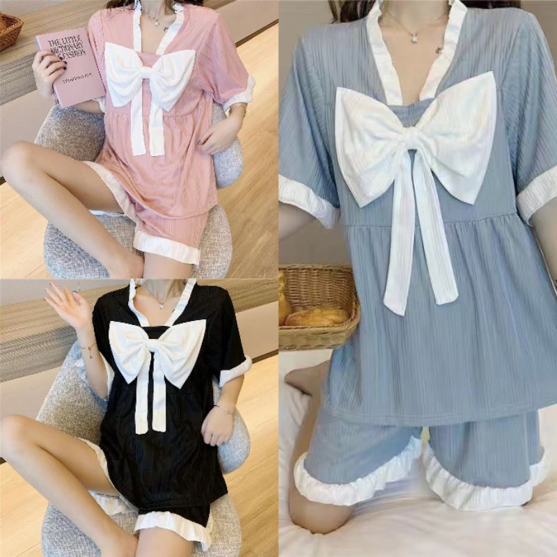 RIBBY SETELAN RUMAH IMPOR BAJU SANTAI HARIAN BAJU RUMAH CEWEK WANITA DEWASA PIAMA PIYAMA REMAJA ANAK