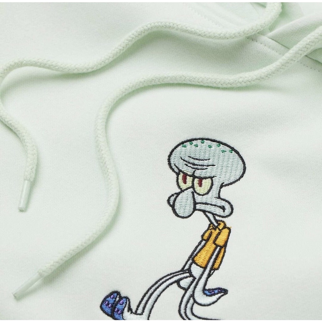 SWEATER HOODIE HM SQUIDWARD MINT GREEN FULLTAG - JAKET HOODIE PRIA WANITA PREMIUM TERBARU