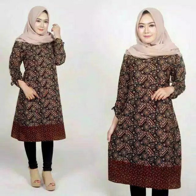 Batik Couple Keluarga Sania Ruffle Ori Ndoro Jowi Dnt Mataram