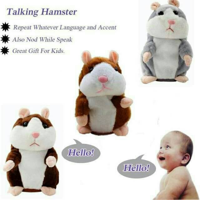 Mainan Anak Boneka Hamster Talking Bisa Bicara