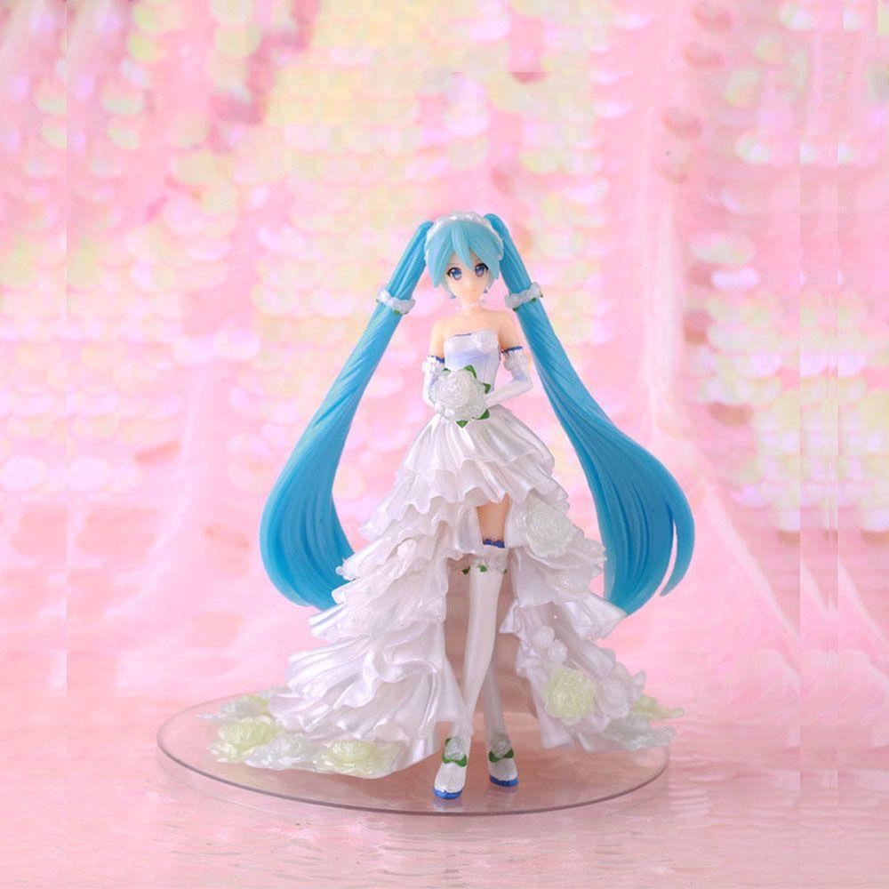 Lanfy Miku Hatsune Action Figure Cute Miku Hatsune Collection Model Miniatur PVC