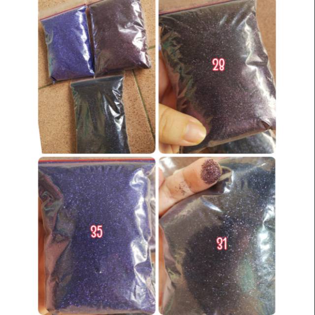 SERBUK GLITTER ANEKA WARNA UNGU