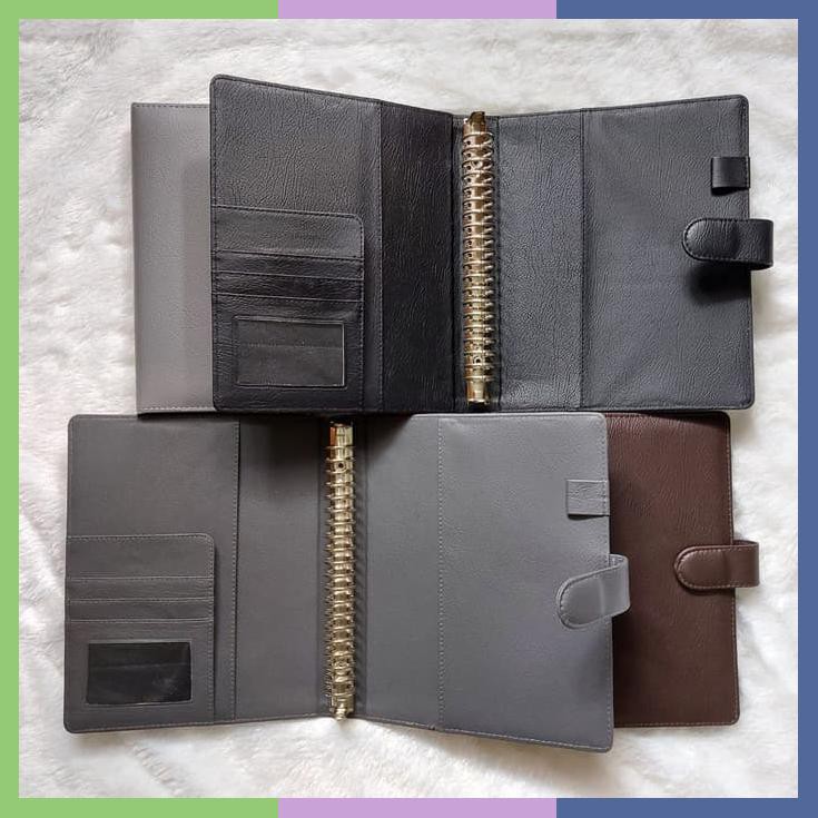 

Binder Polos 4 Warna Pilihan Abu Muda/Abu Tua/Hitam/Coklat Tua A5/B5 A5, Coklat Tua