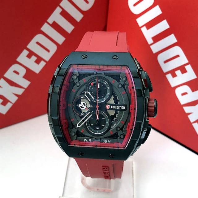 S.EXPEDITION 6782 Black merah jam tangan pria