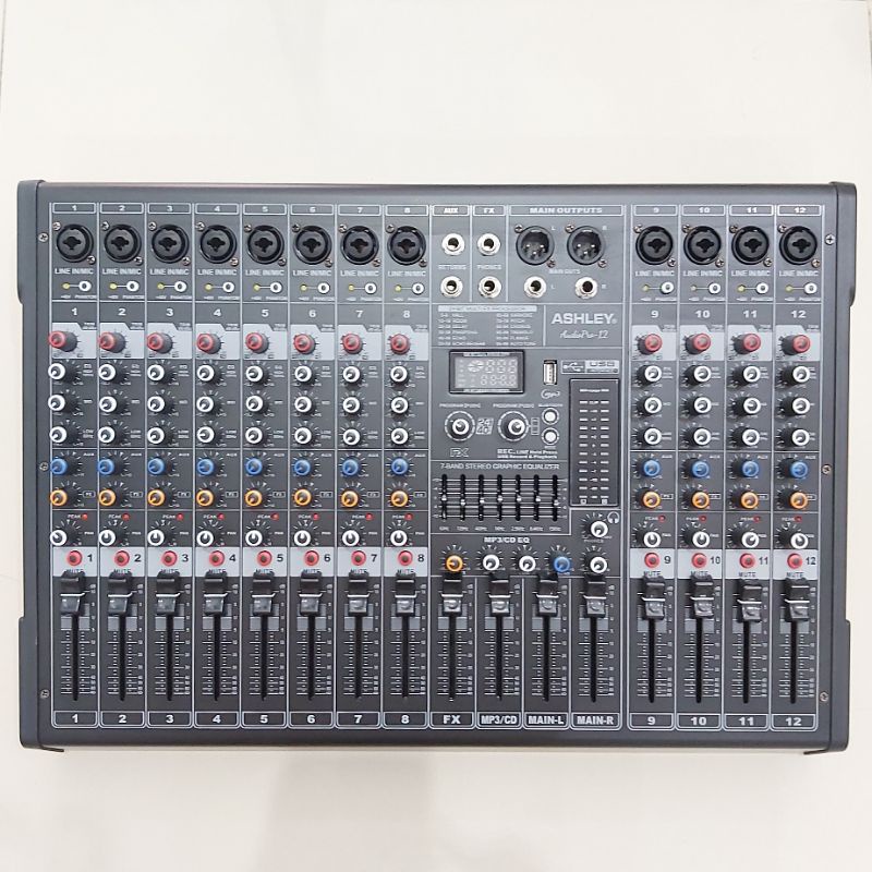 ASHLEY Mixer AudioPro 12 Channel Reverb Audio Pro Bluetooth Asley