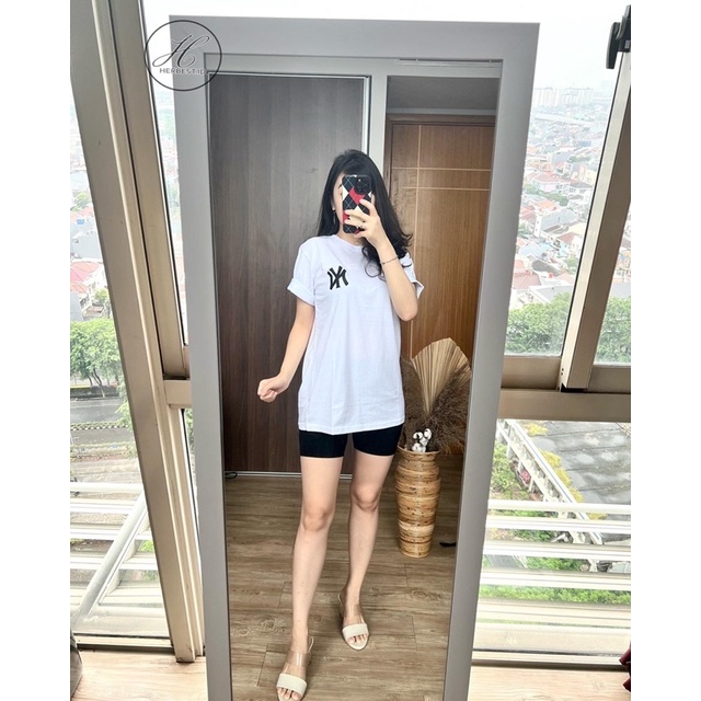 KAOS WANITA NY NEW YORK COTTON IMPORT HERBEST KAOS BASEBALL