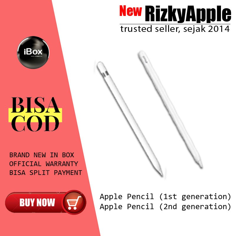 Applee Pencil Gen 1 dan Gen 2 Original Apple Garansi 1