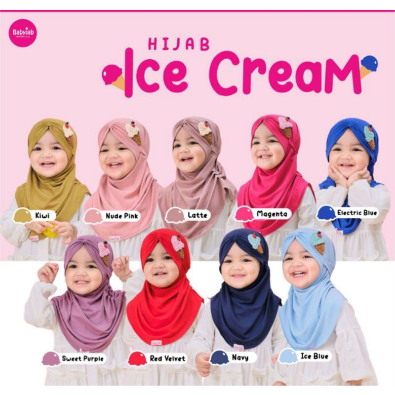 JILBAB ANAK / HIJAB INSTAN ANAK / HIJAB ICE CREAM by Babyjab