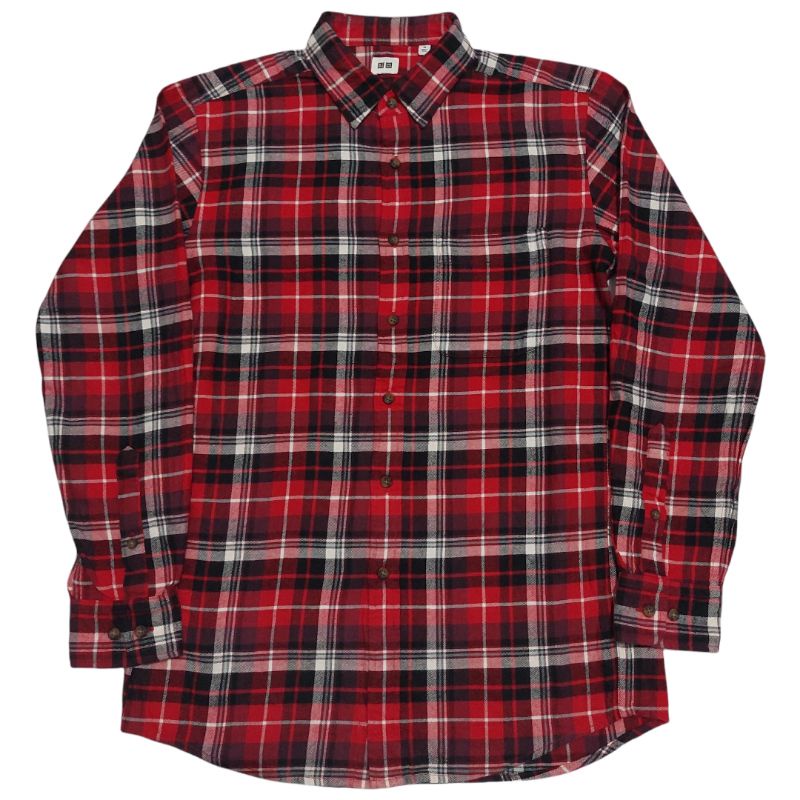 Kemeja Flannel Second /kemeja Uniqlo second/ baju flanel second original