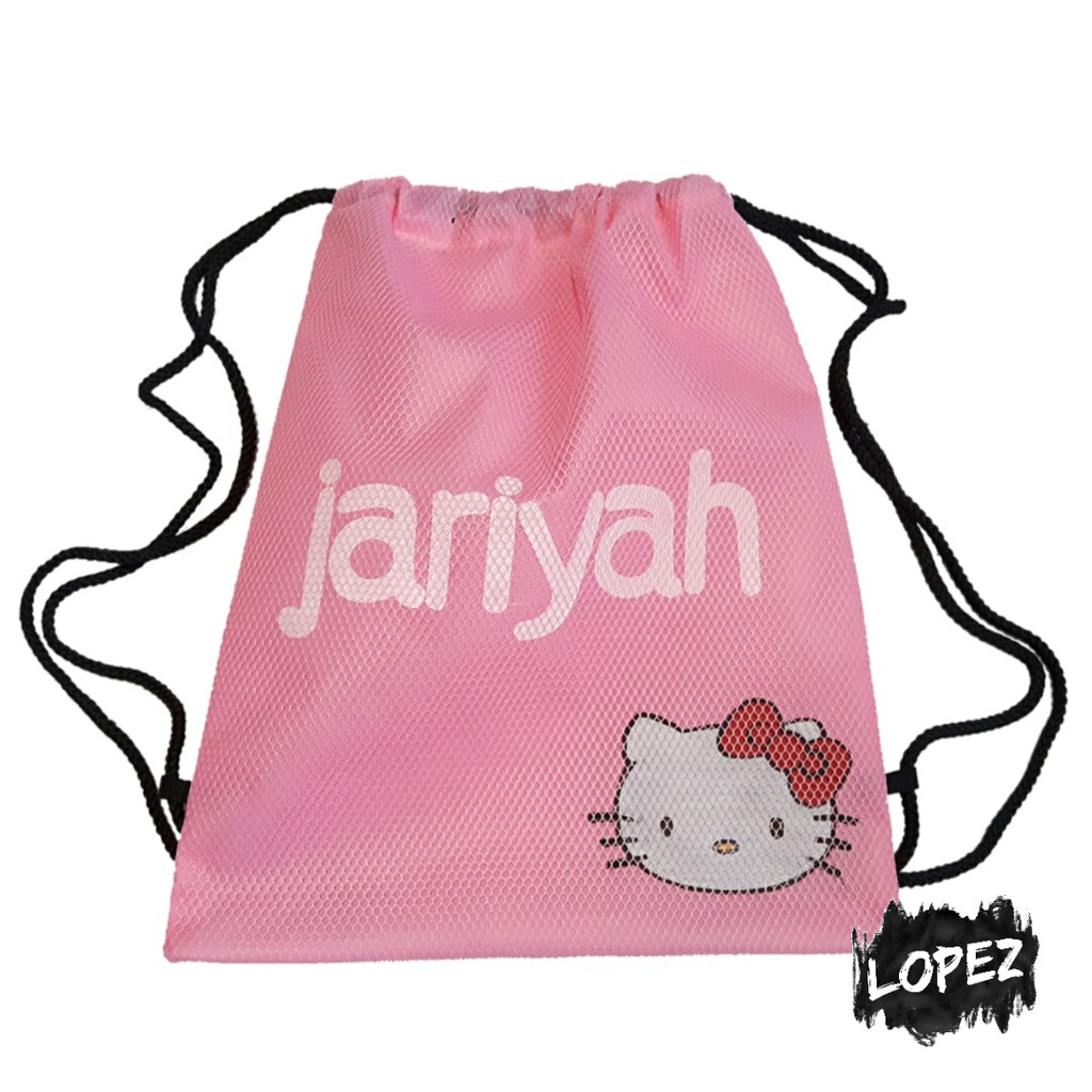 

Tas Jaring Hellokitty / Goodiebag Hello Kitty Custom Gambar + Nama