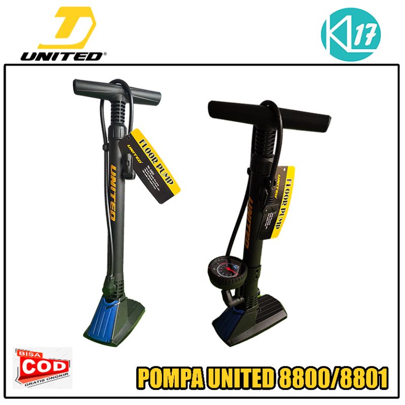 POMPA SEPEDA UNITED 8800 8801 POMPA ANGIN BAN SEPEDA KOMPA BAN SEPEDA