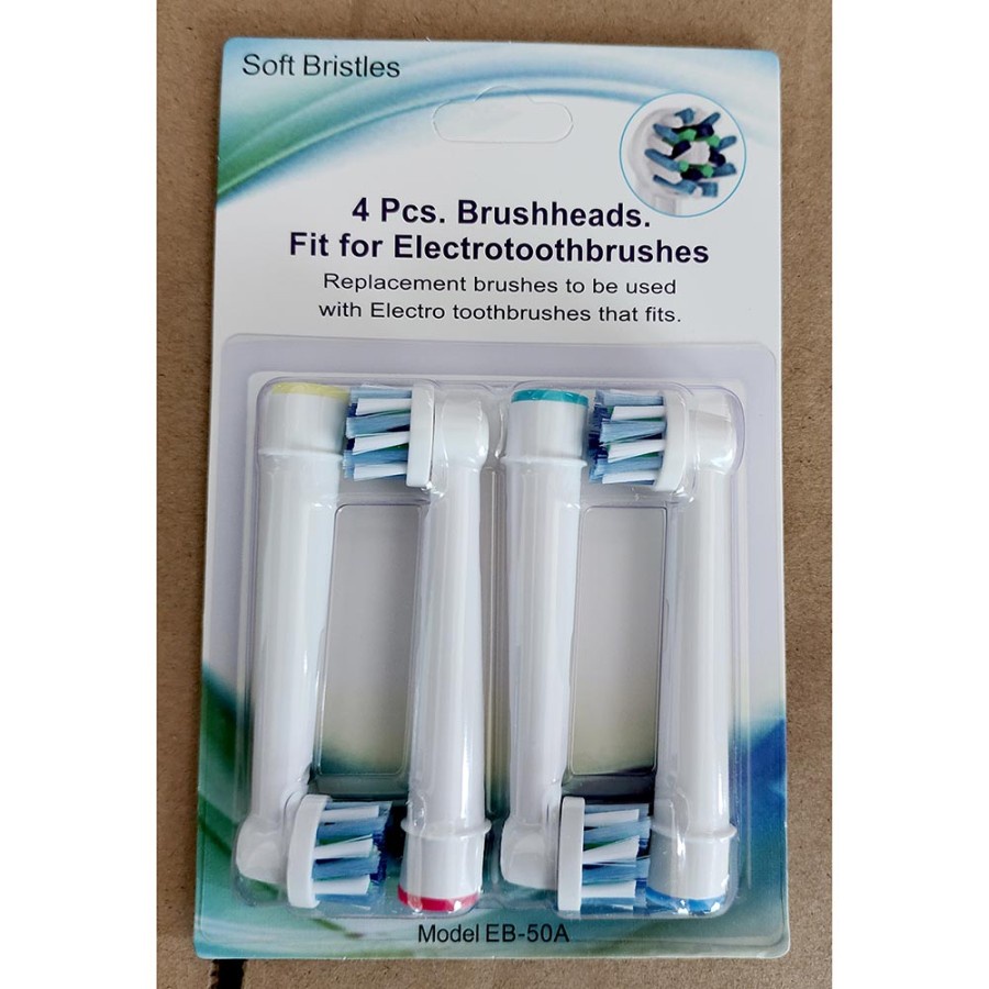 Kepala Pengganti Sikat Gigi 4 PCS for Oral-B D12 D16 D100 - EB50A - White