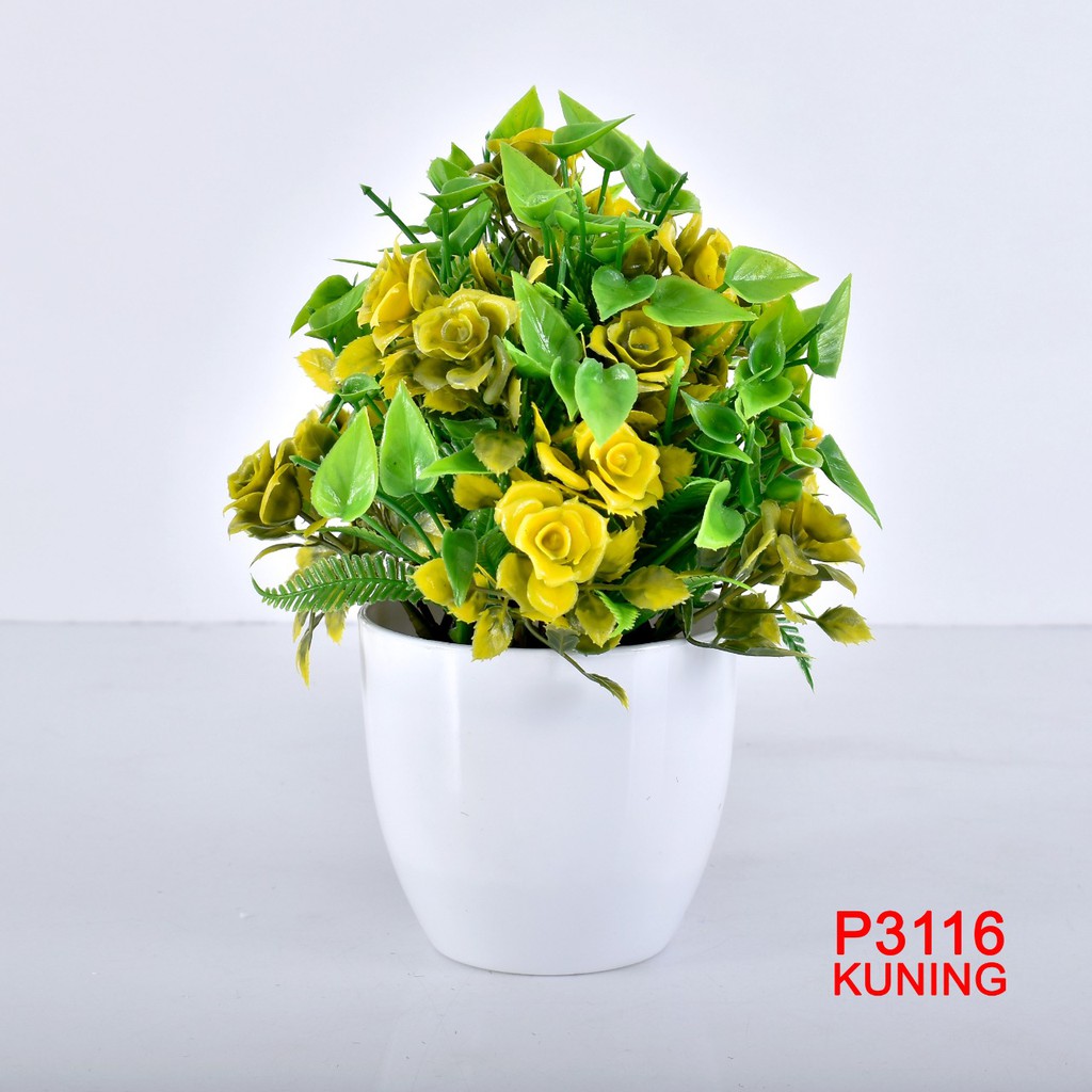 TIB/COD P3116 ( 1kg bisa 11pcs ) BUNGA DEKORASI/BUNGA PLASTIK/TANAMAN ARTIFISIAL-KUNING