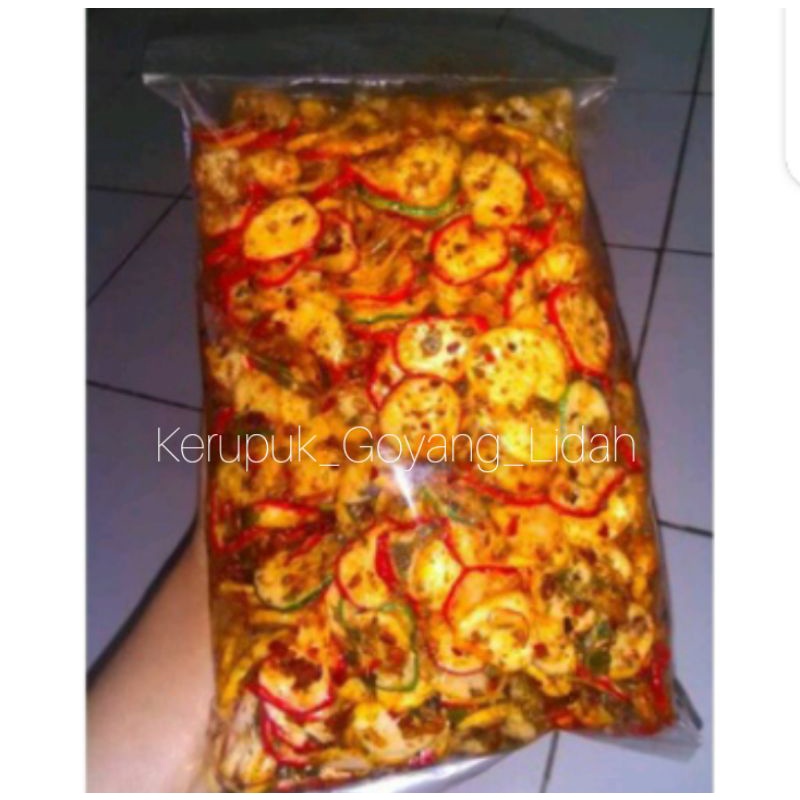 

Sebring Seblak Kering kerupuk bawang pedas daun jeruk isi 1kg