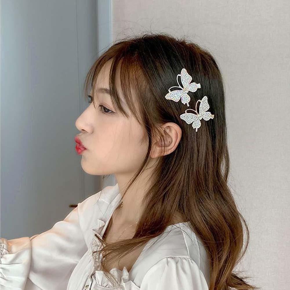 Agustina Jepit Rambut Kupu-Kupu Elegan Manis Wanita Korea Berlian Imitasi Hair Clip