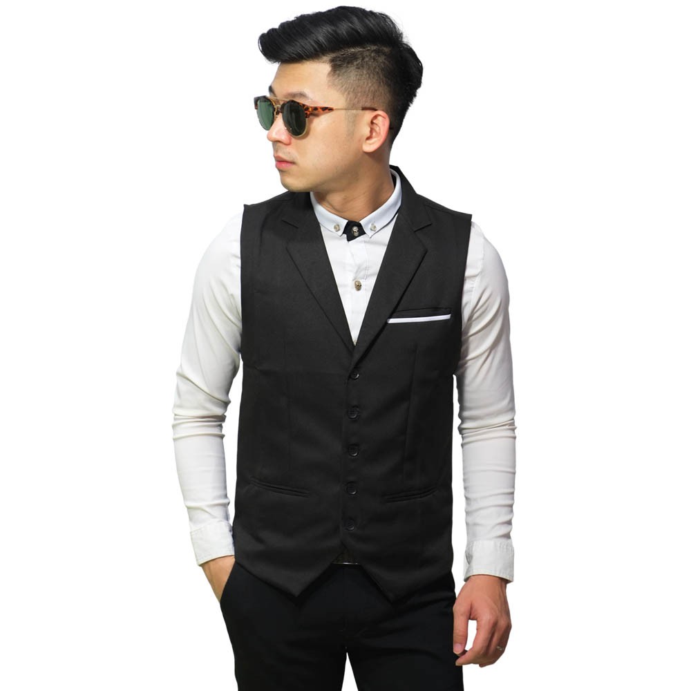 Vest Rompi Formal Pria - Setelan Dalaman Jas Cowok/Groomsmen Wedding Slim Jumbo