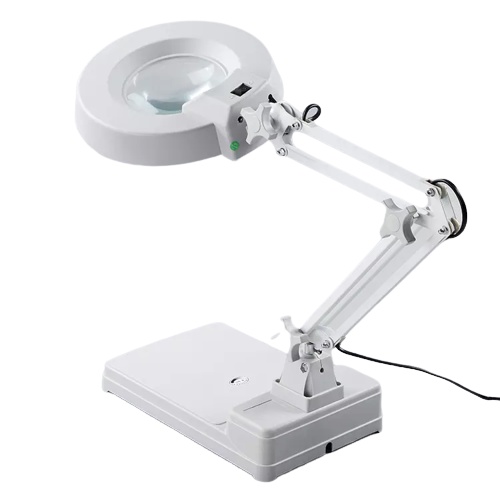 Kaca Pembesar LT86C 10x Pembesaran Lampu Baca Magnifying Lamp