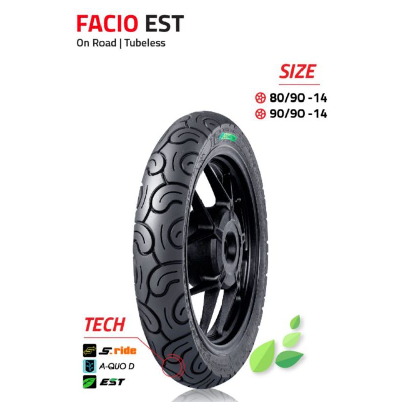 Ban FDR Vario Beat Scoopy spacy FDR Facio ukuran 80/90-14