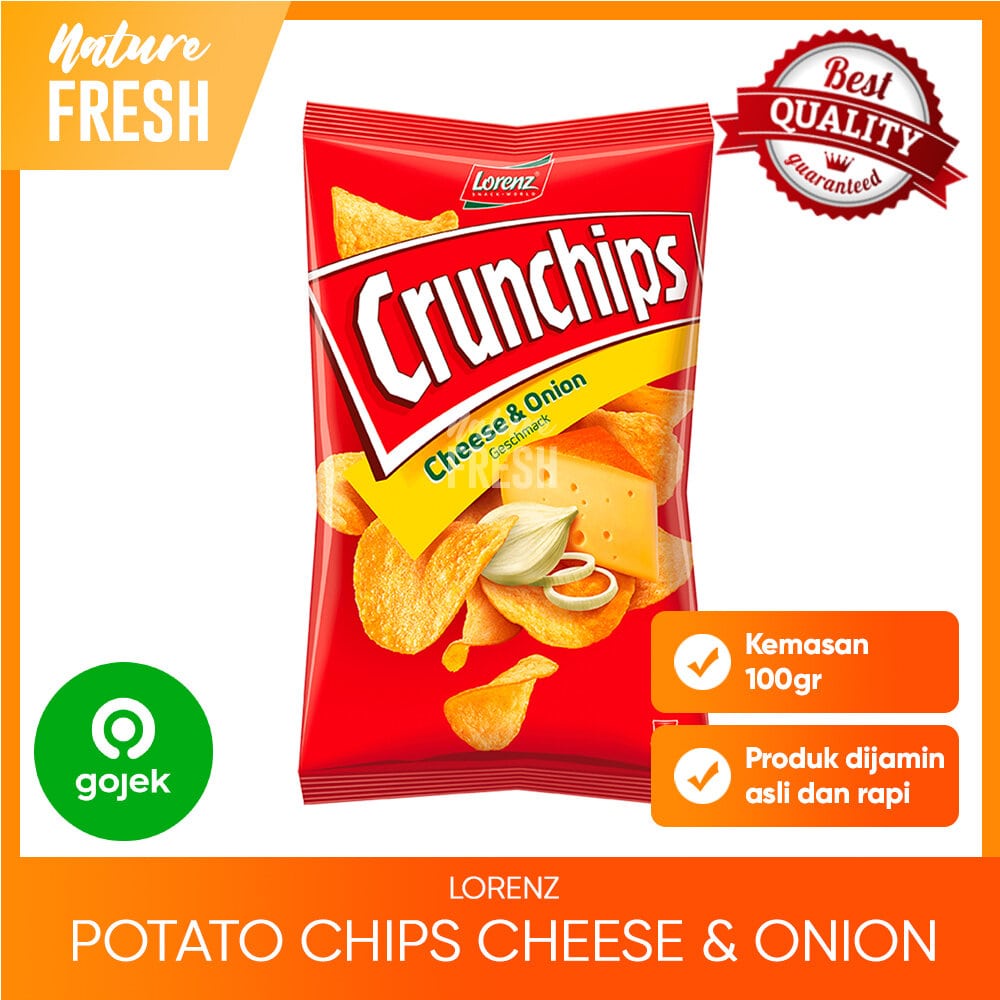 Lorenz Crunchips Potato Salted / BBQ / Paprika /  Cheese &amp; Onion / Red Chili 100gr