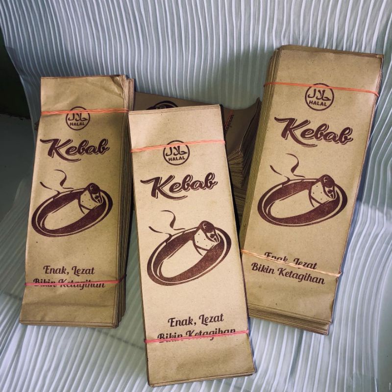 

Bungkus kebab coklat kecil