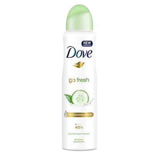 Dove Go Fresh Spray Antiperspirant Deodorant, Cucumber and Green Tea, 150ml
