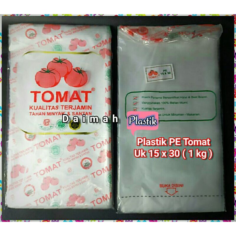 Plastik Pe Tomat 15x30, Plastik Pe 1kg, Plastik PE Tomat 1/4kg 1/2kg 1kg 18x35