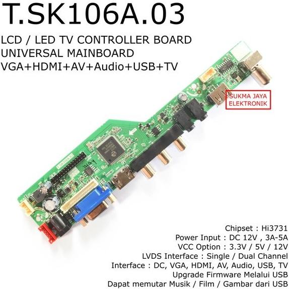 Tools Paket Panel Monitor - Universal Controller Board Lcd - Led Tv