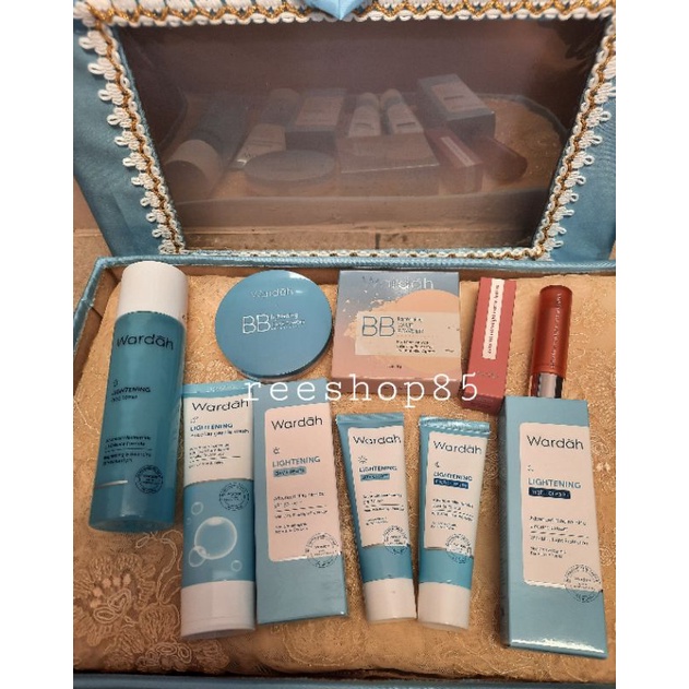 Wardah Paket Seserahan Make Up Lengkap | Hantaran Pernikahan Lamaran (Free Box)