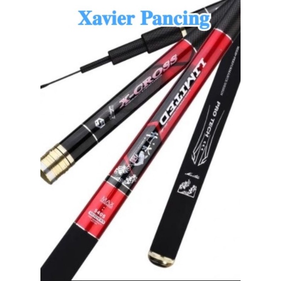 Joran Tegek X Cross Limited Edition Free Ujung 19T  Kaku, Ringan, Kuat & Import 100%