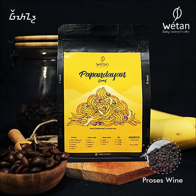 

KOPI ARABIKA PAPANDAYAN GARUT WINE 100 gram | Wetan Roastery