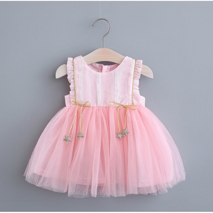 DT31- Dress bayi/baju dress bayi /pakaian bayi anak perempuan  motif tutu  bintang kualitas premium