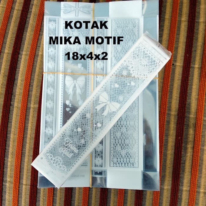 

isi 100 Kotak Mika souvenir uk 18x4x2cm | kotak kado | kotak souvenir