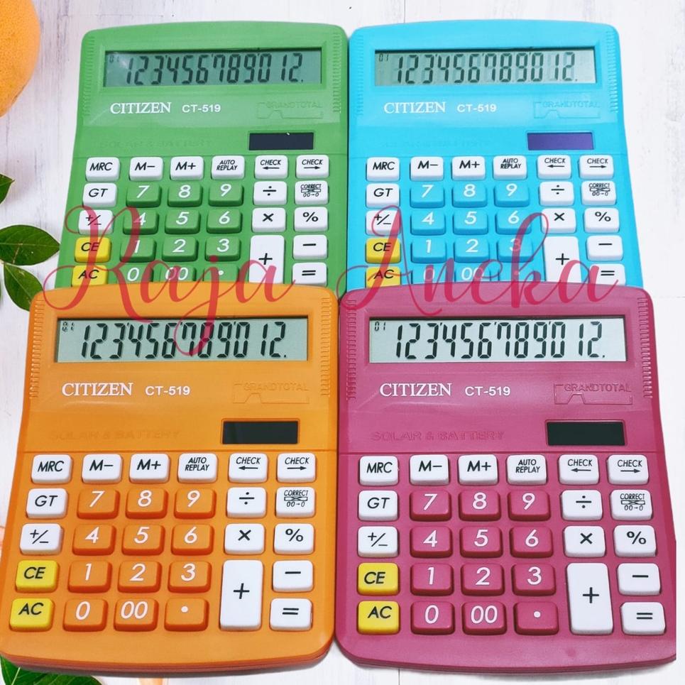 

cba Kalkulator Citizen 519 Warna CT-519 KALKULATOR MEJA DAGANG CALCULATOR 12 DIGIT CT519 CITIZEN519 zqau278