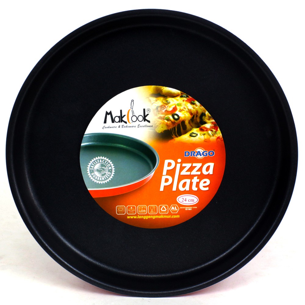 Makcook Loyang Pizza 24 cm Anti lengket – Hitam