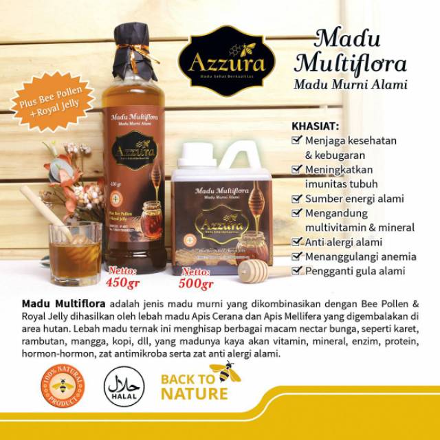 

MADU MULTIFLORA, MADU MURNI ALAMI