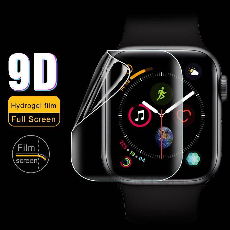 2pcs Lapisan Hydrogel 9d Pelindung Layar Apple Watch 7 41mm 45mm 40mm 42mm 38mm 3 4 5