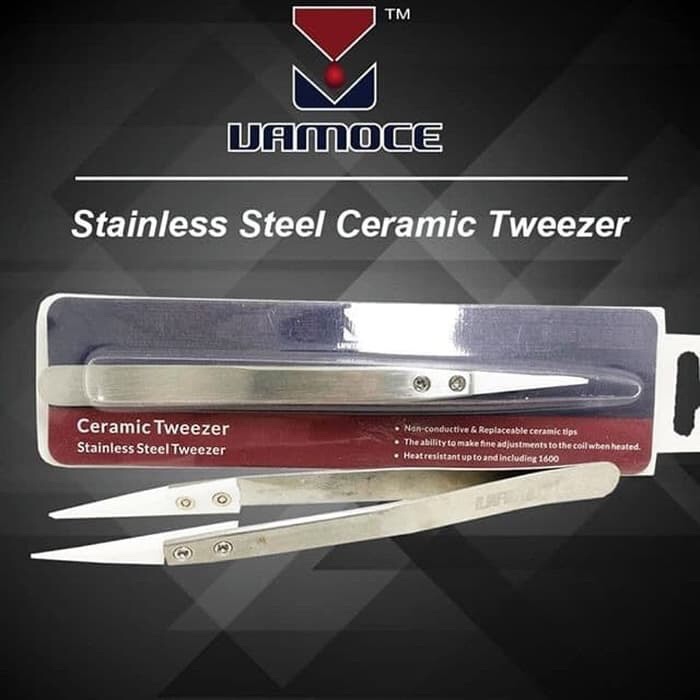 TWEEZER STAINLESS STEEL CERAMIC AUTHENTIC / ORIGINAL 100% SIAP PAKAI