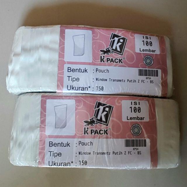 Standing Pouch Window Transmetz 9x15cm 150 Ml, Putih, Termurah!