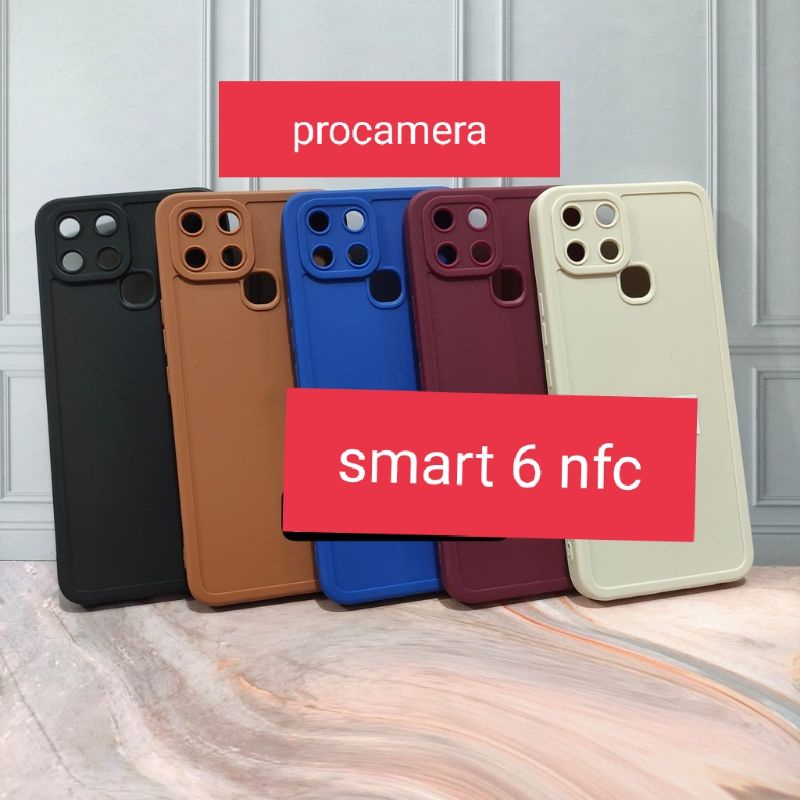 Soft case/slikon/kondom macaron pro camera/kamera type Hp infinix smart 6 nfc/smart 6