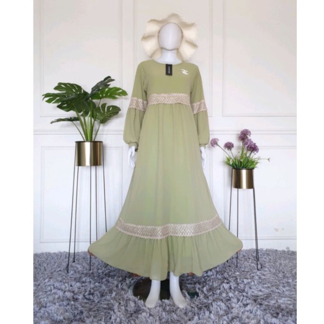 Gamis danix sifon ceruty renda jumbo