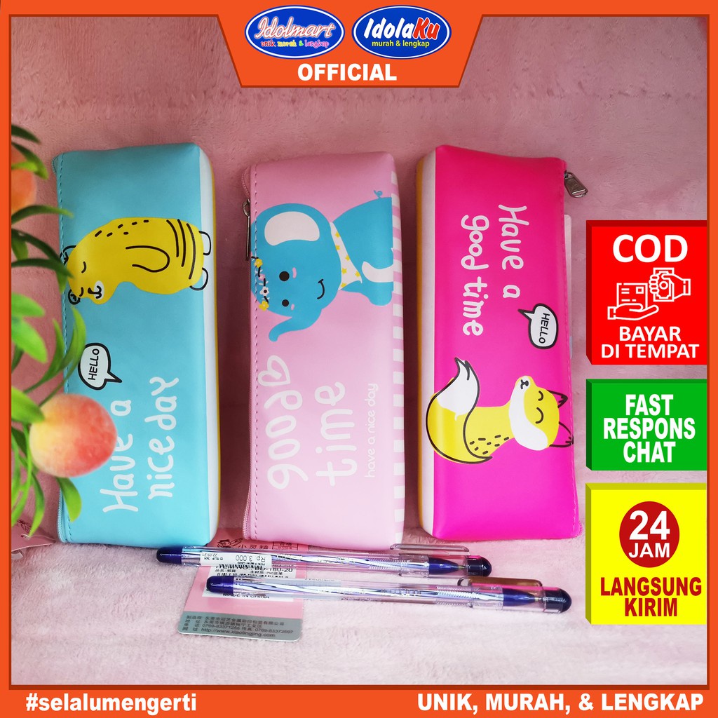 

IDOLMART Tempat Pensil Bahan Kain BD-180 / Pen Case Kain Surabaya