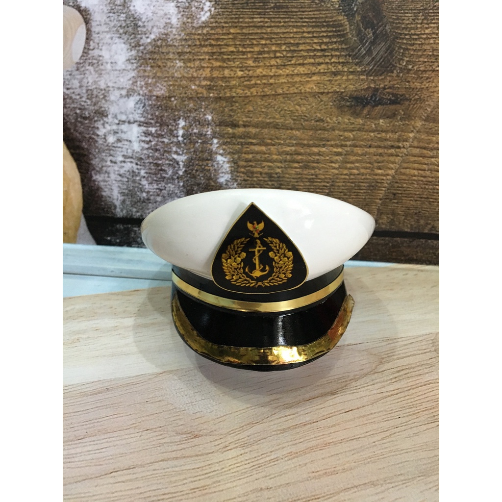 Miniatur Pet Fiber Pamen TNI AL - Miniatur Topi Pet - Miniatur Pet TNI AL