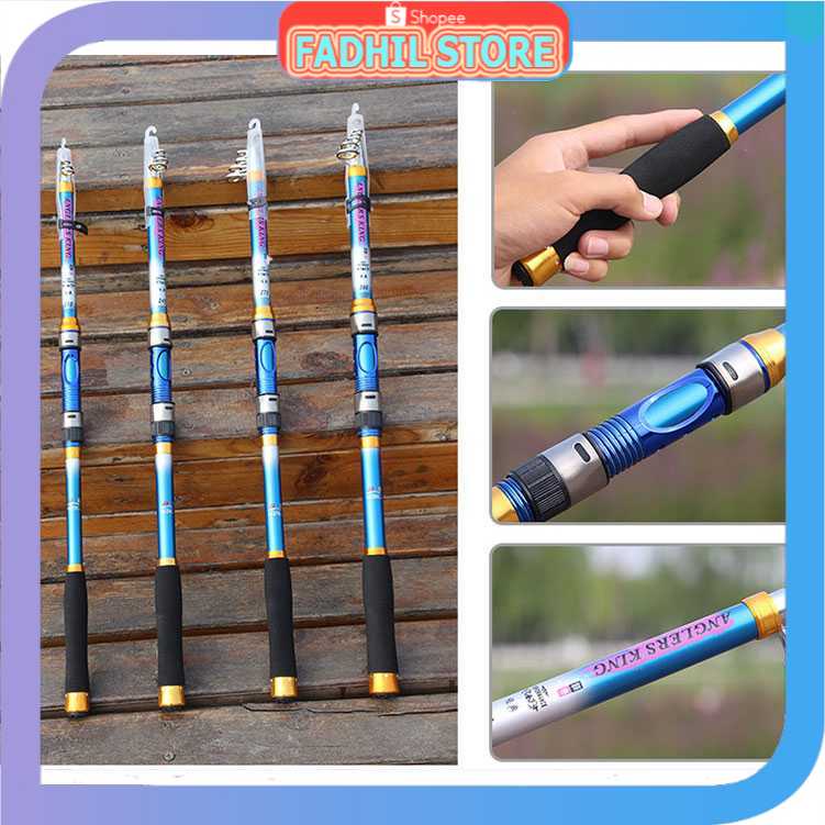 Joran Pancing Portable Telescopic Yuelong Tongkat Joran Pancing Mini Portable Telescopic Epoxy Resin