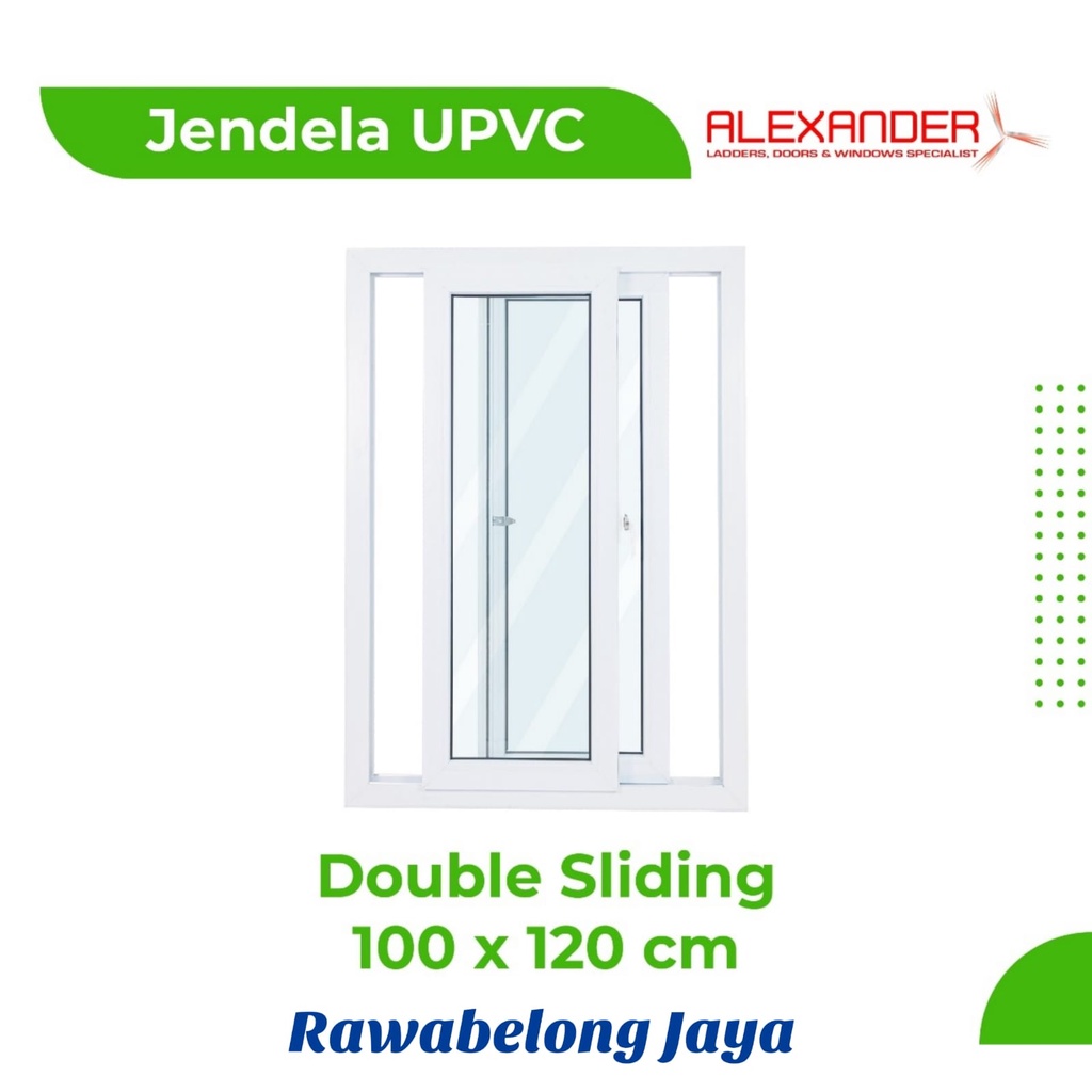 UPVC ALEXANDER WINDOW DOUBLE SLIDING 100x120 SET