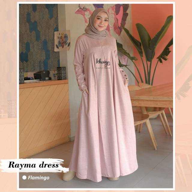 Khaiya gamis polos rayma dress